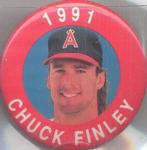 1991 MLBPA Baseball Buttons #NNO Chuck Finley Front