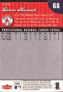 2007 Fleer - Mini Die Cuts #352 Devern Hansack Back