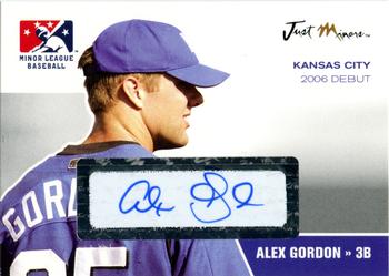 2006 Just Autographs - 2007 Preview Signatures Black #JApr-5 Alex Gordon Front