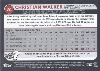 2020 Topps Big League #152 Christian Walker Back