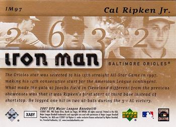 2007 SPx - Iron Man #IM97 Cal Ripken Jr. Back