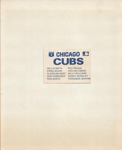 1969 Chicago Cubs Color Picture Pack #NNO Willie Smith Back