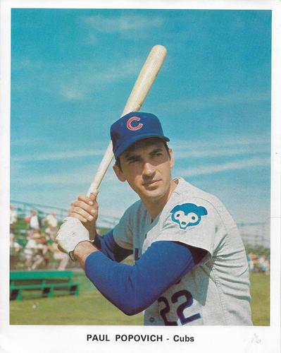 1971 Chicago Cubs Color Picture Set #NNO Paul Popovich Front