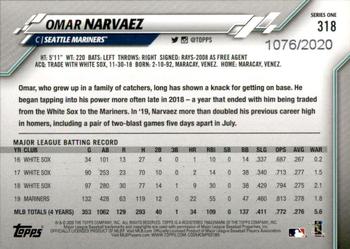 2020 Topps - Gold #318 Omar Narvaez Back
