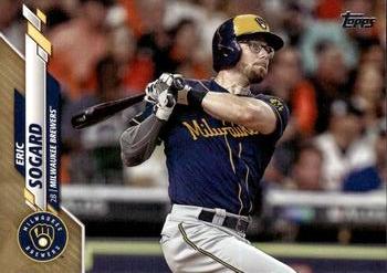 2020 Topps - Gold #697 Eric Sogard Front