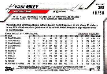 2020 Topps - Father's Day Blue #368 Wade Miley Back