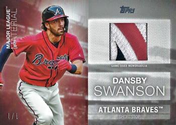 2020 Topps - Major League Material Relics Platinum #MLM-DS Dansby Swanson Front