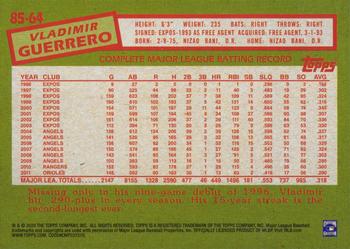 2020 Topps #85-64 Vladimir Guerrero Back