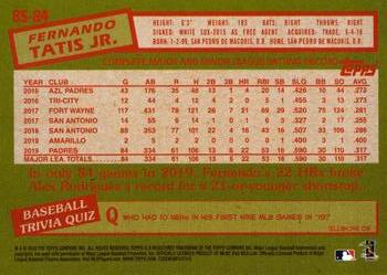 2020 Topps - 1985 Topps Baseball 35th Anniversary (Series One) #85-84 Fernando Tatis Jr. Back