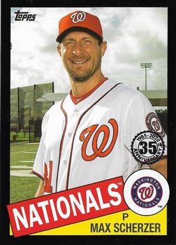 2020 Topps - 1985 Topps Baseball 35th Anniversary Black (Series One) #85-100 Max Scherzer Front