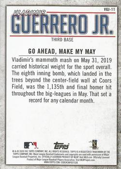 2020 Topps - Player Highlights Vladimir Guerrero Jr. #VGJ-11 Vladimir Guerrero Jr. Back