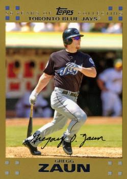 2007 Topps - Gold #36 Gregg Zaun Front