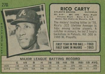 2020 Topps Heritage - 50th Anniversary Buybacks #270 Rico Carty Back