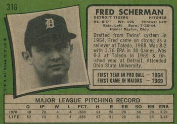 2020 Topps Heritage - 50th Anniversary Buybacks #316 Fred Scherman Back