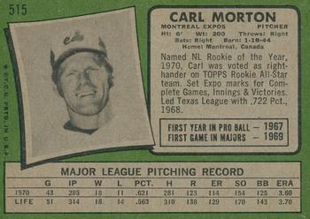 2020 Topps Heritage - 50th Anniversary Buybacks #515 Carl Morton Back