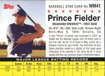 2007 Topps - Walmart #WM41 Prince Fielder Front