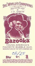 2007 Topps Allen & Ginter - Mini Bazooka #35 J.D. Drew Back