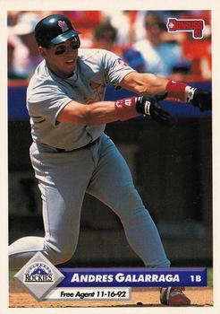 1993 Donruss #764 Andres Galarraga Front