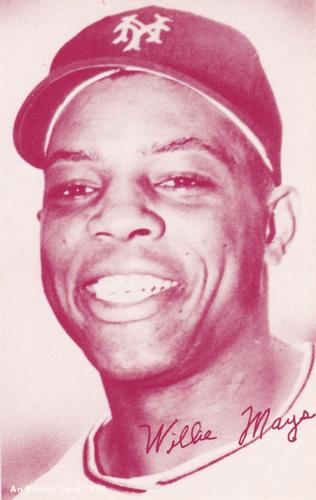 1980 Exhibit - Red #NNO Willie Mays Front