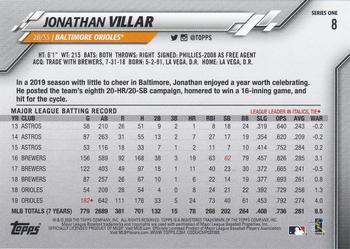 2020 Topps - Gold Foil #8 Jonathan Villar Back