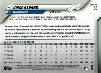 2020 Topps - Gold Foil #88 Jorge Alfaro Back