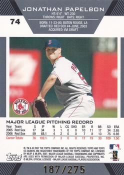 2007 Topps Co-Signers - Bronze #74 Jonathan Papelbon / Jason Varitek Back