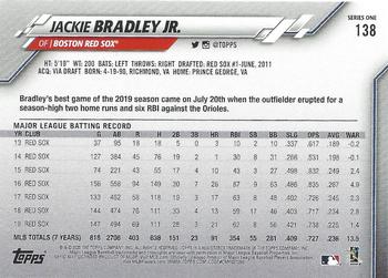2020 Topps - Purple #138 Jackie Bradley Jr. Back