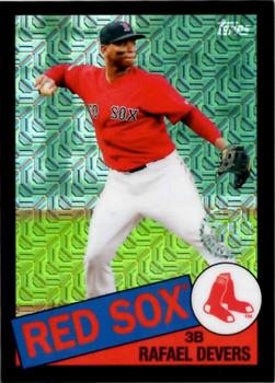 2020 Topps - 1985 Topps Baseball 35th Anniversary Chrome Silver Pack Black Refractor (Series One) #85C-5 Rafael Devers Front