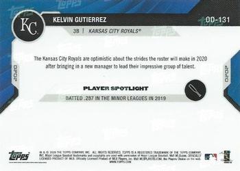 2020 Topps Now Road to Opening Day Kansas City Royals #OD-131 Kelvin Gutierrez Back