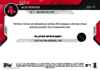 2020 Topps Now Road to Opening Day Boston Red Sox #OD-17 Alex Verdugo Back