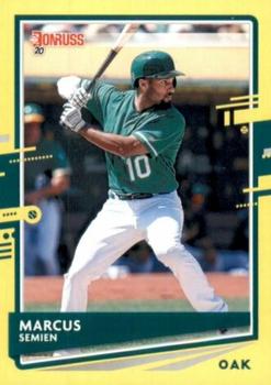 2020 Donruss - Yellow #92 Marcus Semien Front