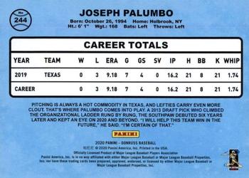 2020 Donruss - Yellow #244 Joe Palumbo Back