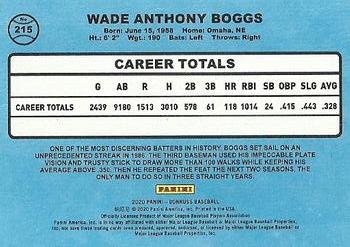 2020 Donruss - Independence Day #215 Wade Boggs Back