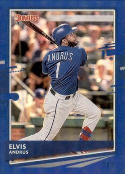 2020 Donruss - Holo Blue #156 Elvis Andrus Front