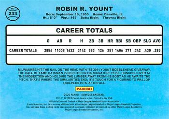 2020 Donruss - Holo Orange #233 Robin Yount Back