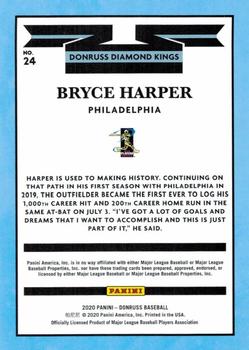 2020 Donruss - Holo Pink #24 Bryce Harper Back