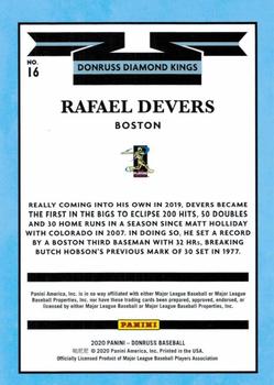 2020 Donruss - Milestone Stat Line #16 Rafael Devers Back
