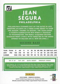 2020 Donruss - Career Stat Line #70 Jean Segura Back