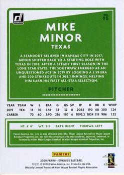 2020 Donruss - Career Stat Line #95 Mike Minor Back