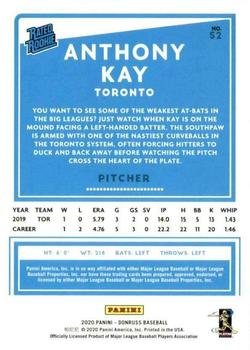 2020 Donruss - Look At This Emoji #52 Anthony Kay Back