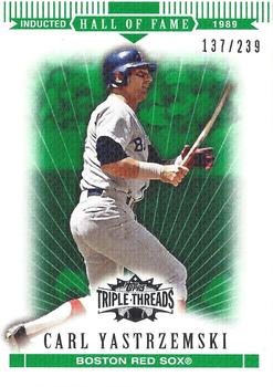 2007 Topps Triple Threads - Emerald #110 Carl Yastrzemski Front