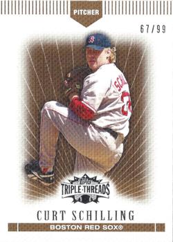 2007 Topps Triple Threads - Gold #87 Curt Schilling Front