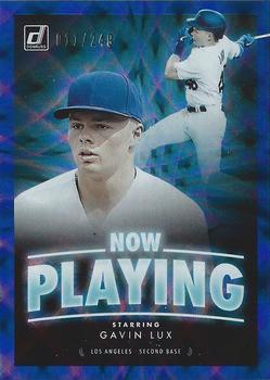 2020 Donruss - Now Playing Blue #NP-9 Gavin Lux Front