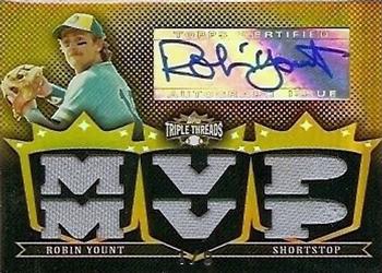 2007 Topps Triple Threads - Relics Autographs Gold #TTRA61 Robin Yount Front