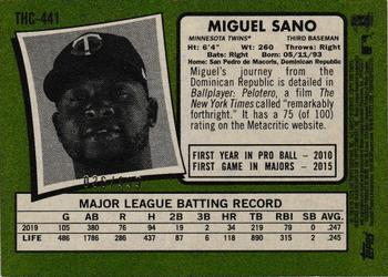 2020 Topps Heritage - Chrome Exclusives #THC-441 Miguel Sano Back