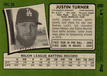2020 Topps Heritage - Chrome Exclusives Refractor #THC-30 Justin Turner Back