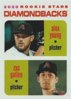 2020 Topps Heritage - Chrome Exclusives White Refractor #THC-93 Alex Young / Zac Gallen Front