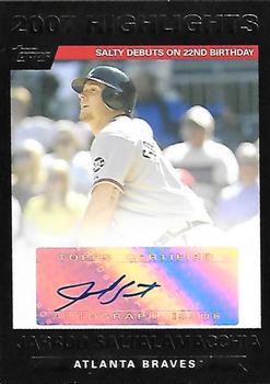 2007 Topps Updates & Highlights - 2007 Highlights Autographs #HAJS Jarrod Saltalamacchia Front