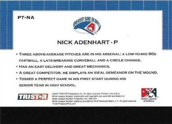 2007 TriStar Prospects Plus - Protential #PT-NA Nick Adenhart Back