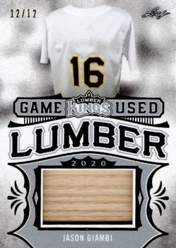 2020 Leaf Lumber Kings - Game Used Lumber Relics Silver #GUL-28 Jason Giambi Front